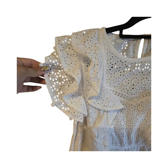 Sezane Robe Alexane White Dress Size: 36 - Picture 4 of 6